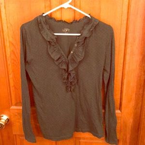 Ruffled collar blouse